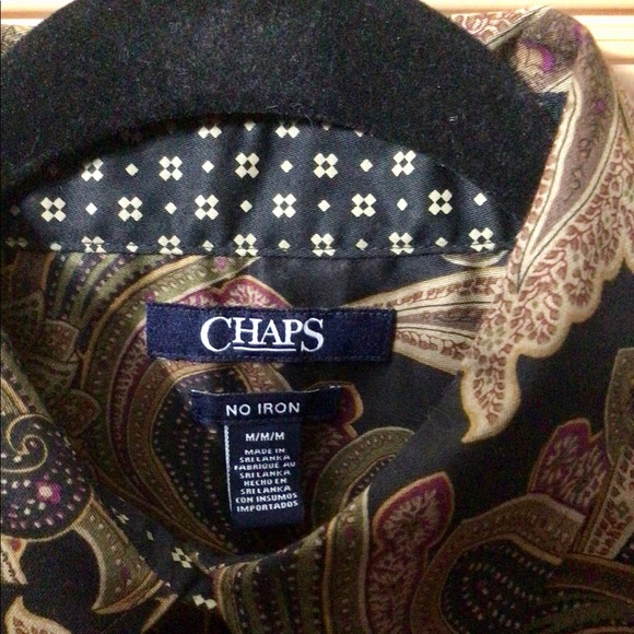 CHAPS paisley blouse, collar, up-down cuffs - Picture 6 of 16